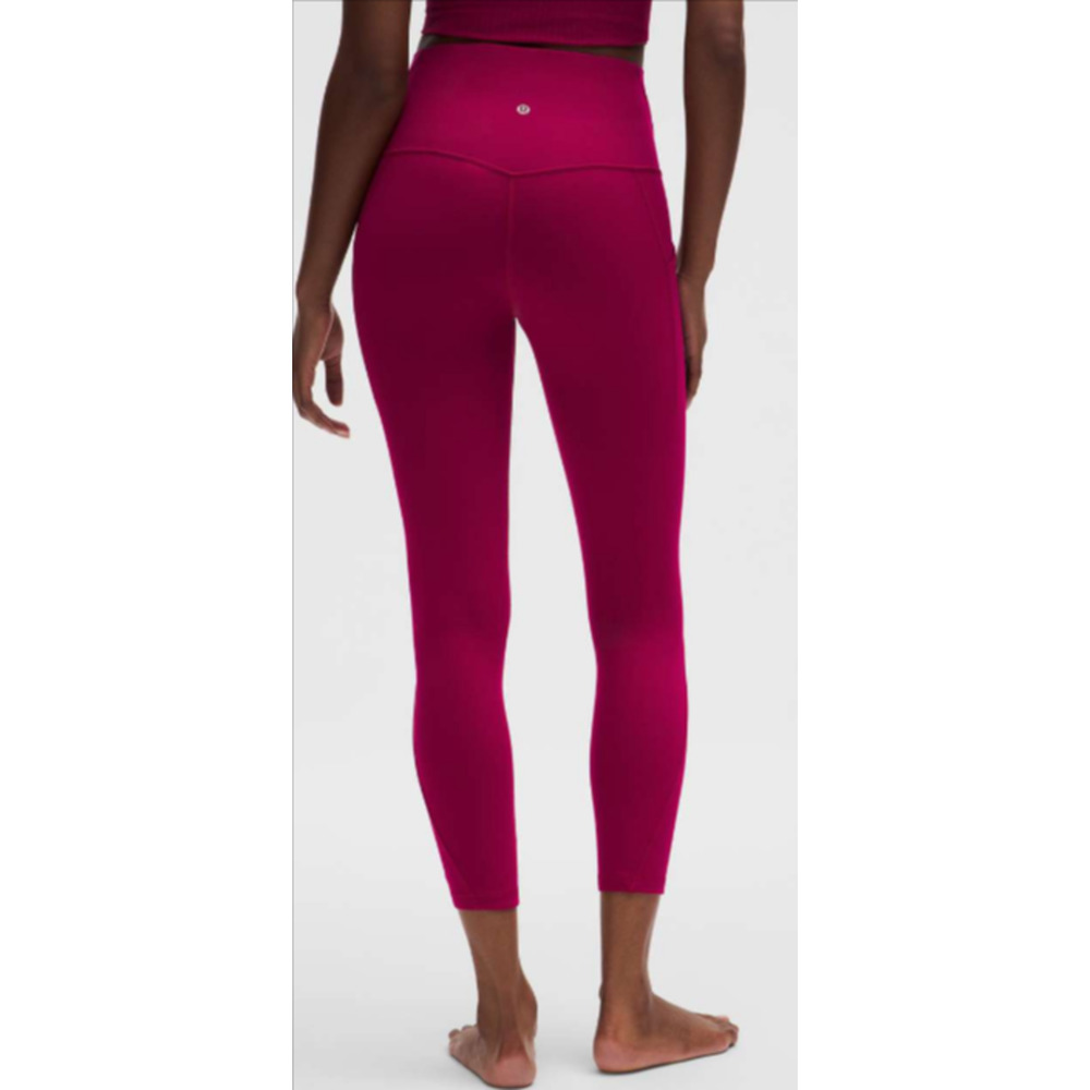 Lululemon Align High Rise Pant with Pockets 25" Pockets Berry Rumble Size 8 - Picture 4 of 8